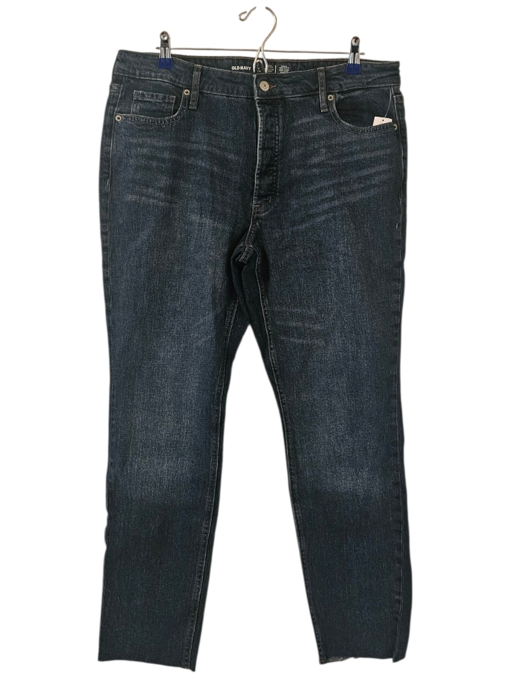 Blue Old Navy Women's Extra High-Rise Button-Fly Pop Icon Cut-Off Skinny Jeans